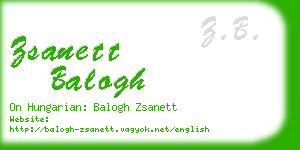 zsanett balogh business card